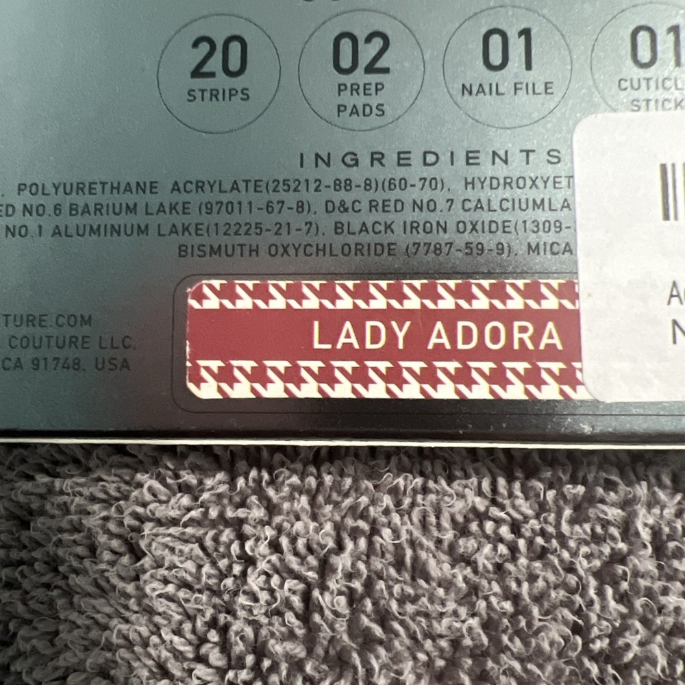 ADORA COUTURE 20pc Semi Cured UV Gel Nail Strips‎ Kit - Lady Adora - Picture 3 of 4